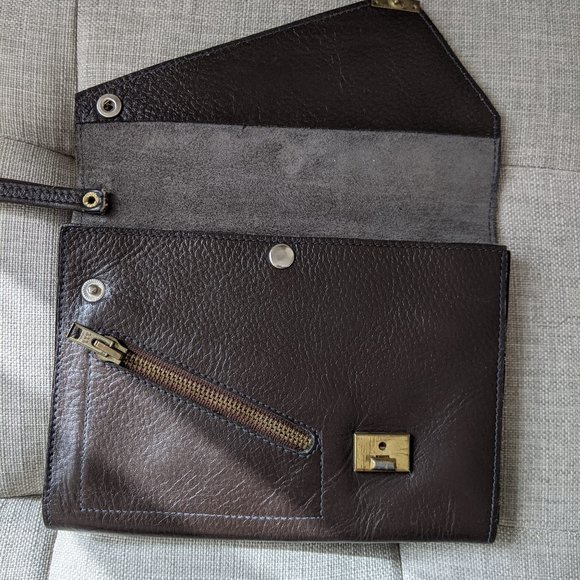 Folding, Leather, Envelope Wristlet - Picture 2 of 9